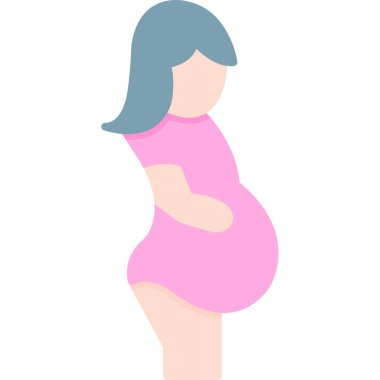 Web Kullanımı için Hamilelik Simgesi, Vektör İllüstrasyonu