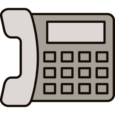 Web Kullanımı için Telefon Simgesi, Vektör İllüstrasyonu