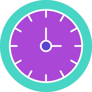 Web Kullanımı için Saat Simgesi, Vektör İllüstrasyonu