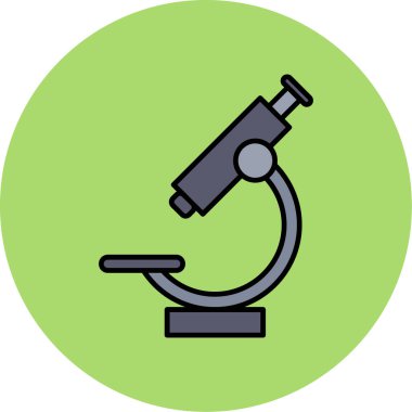 Web Kullanımı için Mikroskop Simgesi, Vektör İllüstrasyonu