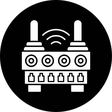 Wifi Yönlendirici Simgesi, Web Kullanımı için Vektör İllüstrasyonu