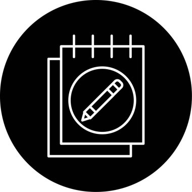 Web Kullanımı için Notlar Simgesi, Vektör İllüstrasyonu