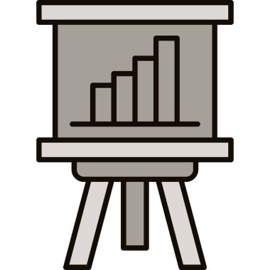Web Kullanımı için Sunum Simgesi, Vektör İllüstrasyonu