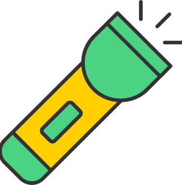 Web Kullanımı için Meşale Simgesi, Vektör İllüstrasyonu