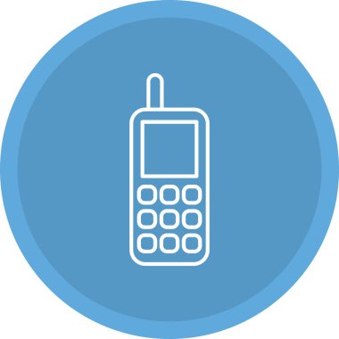 Web Kullanımı için Eski Cep Telefonu Simgesi, Vektör İllüstrasyonu