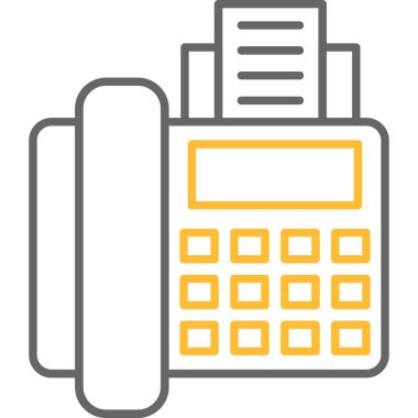 Web kullanımı için faks Simgesi, Vektör İllüstrasyonu