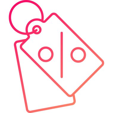 Web kullanımı için İndirim Simgesi, Vektör İllüstrasyonu