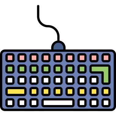 Web Kullanımı için Klavye Simgesi, Vektör İllüstrasyonu