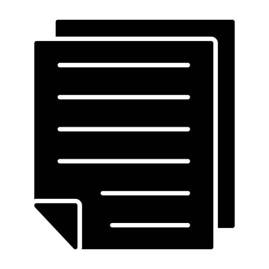 Web Kullanımı için Not Simgesi, Vektör İllüstrasyonu