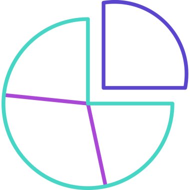 Web Kullanımı için Pasta Çizelgesi Simgesi, Vektör İllüstrasyonu