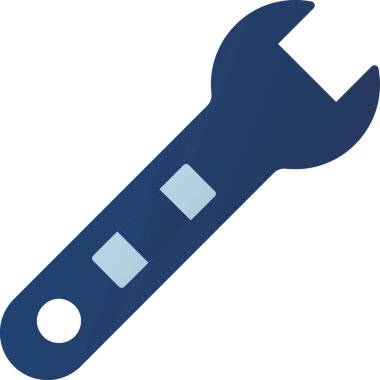 Web Kullanımı için Wrench Simgesi, Vektör İllüstrasyonu