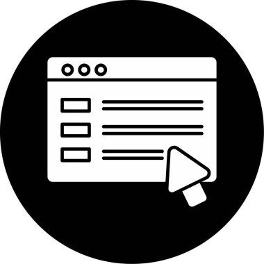 Web Kullanımı için Tarayıcı Simgesi, Vektör İllüstrasyonu