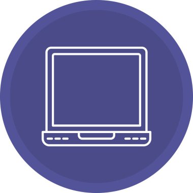 Web Kullanımı için dizüstü bilgisayar simgesi, Vektör İllüstrasyonu