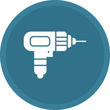 Web Kullanımı için Sondaj Makinesi Simgesi, Vektör İllüstrasyonu