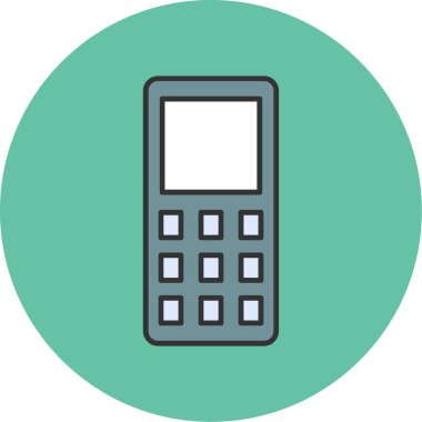 Web kullanımı için Cep Telefonu Simgesi, Vektör İllüstrasyonu