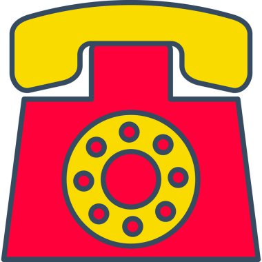 Web Kullanımı için İş Telefon Simgesi, Vektör İllüstrasyonu