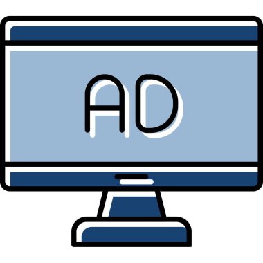 Web Kullanımı için Ad Simgesi, Vektör İllüstrasyonu