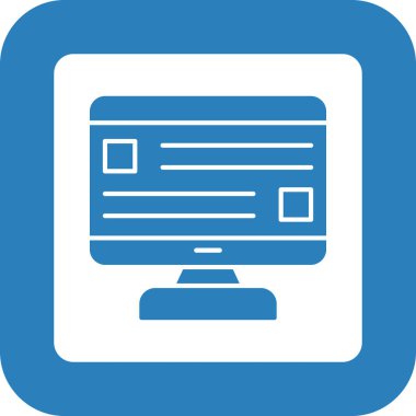 Web Kullanımı için Bilgisayar Simgesi, Vektör İllüstrasyonu