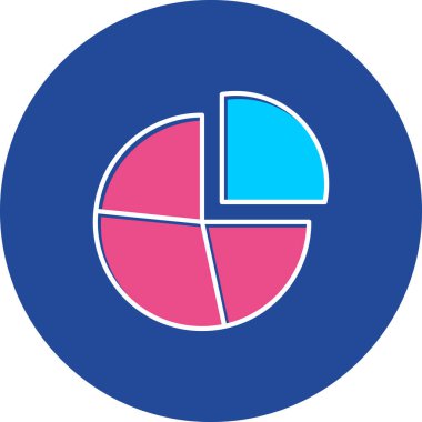 Web Kullanımı için Pasta Çizelgesi Simgesi, Vektör İllüstrasyonu