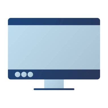 Web Kullanımı için Bilgisayar Simgesi, Vektör İllüstrasyonu