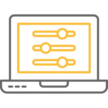 Web Kullanımı için Ayarlar Simgesi, Vektör İllüstrasyonu