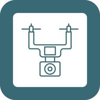 Web Kullanımı için Drone Simgesi, Vektör İllüstrasyonu