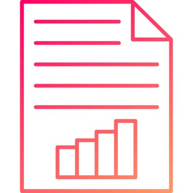 Web Kullanımı için Rapor Simgesi ve Vektör İllüstrasyonu