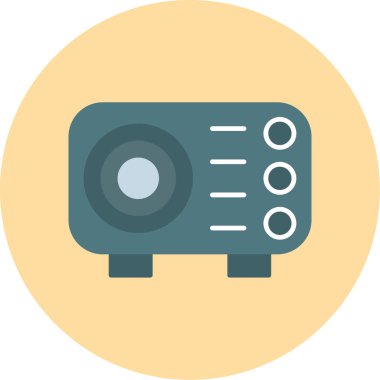 Web Kullanımı için Projektör Simgesi, Vektör İllüstrasyonu