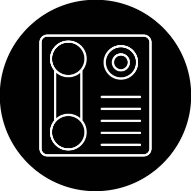 Web Kullanımı için Wall Phone Simgesi, Vektör İllüstrasyonu