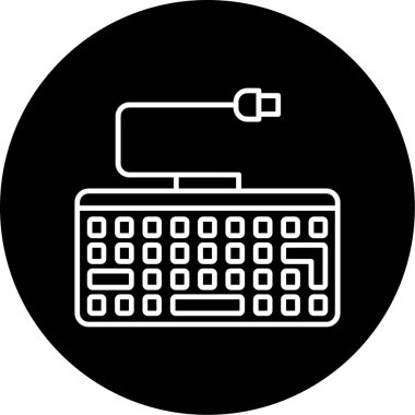 Web Kullanımı için Klavye Simgesi, Vektör İllüstrasyonu