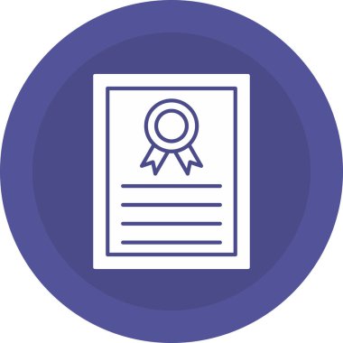 Web Kullanımı için Sertifika Simgesi, Vektör İllüstrasyonu