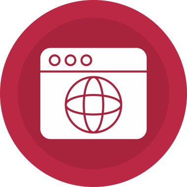 Web Tarayıcı Simgesi, Web Kullanımı için Vektör İllüstrasyonu
