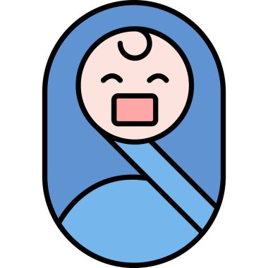 Web Kullanımı için Yeni Doğan Simgesi, Vektör İllüstrasyonu