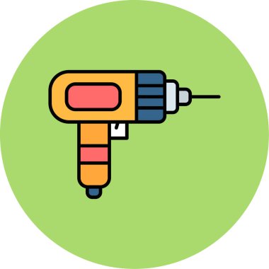 Web Kullanımı için Sondaj Makinesi Simgesi, Vektör İllüstrasyonu