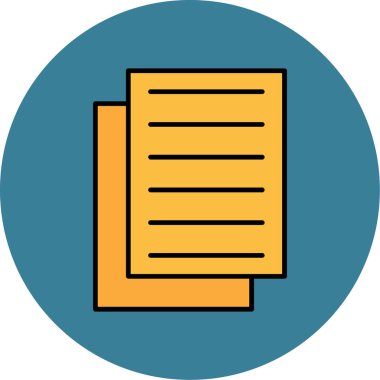 Web Kullanımı için Notlar Simgesi, Vektör İllüstrasyonu