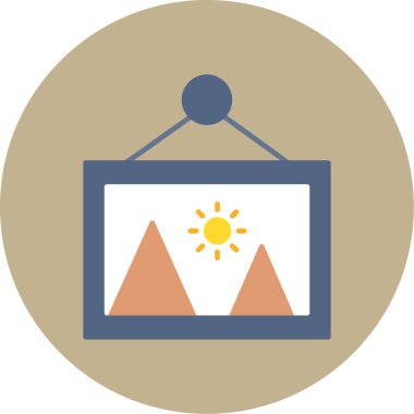 Web Kullanımı için Resim Simgesi, Vektör İllüstrasyonu