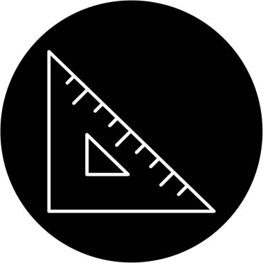 Web Kullanımı için Cetvel Simgesi, Vektör İllüstrasyonu