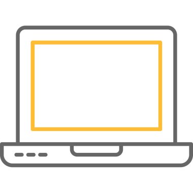 Web Kullanımı için dizüstü bilgisayar simgesi, Vektör İllüstrasyonu