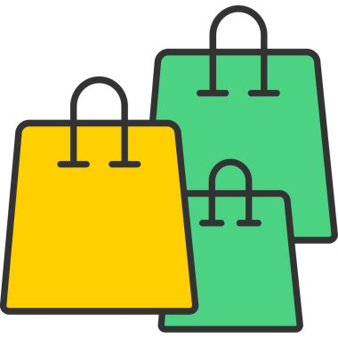 Alışveriş Torbaları Simgesi, Web Kullanımı için Vektör Resimleri