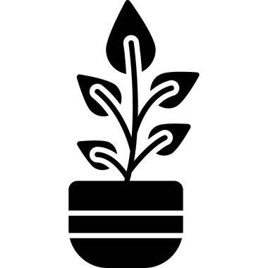 Web Kullanımı için Bitki Simgesi, Vektör İllüstrasyonu