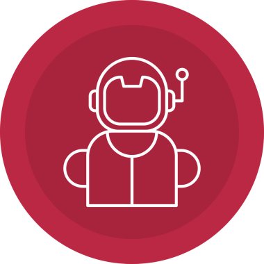 Astronot Simgesi, Web Kullanımı için Vektör İllüstrasyonu