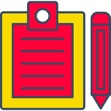 Web Kullanımı için Kontrol Listesi Simgesi, Vektör İllüstrasyonu