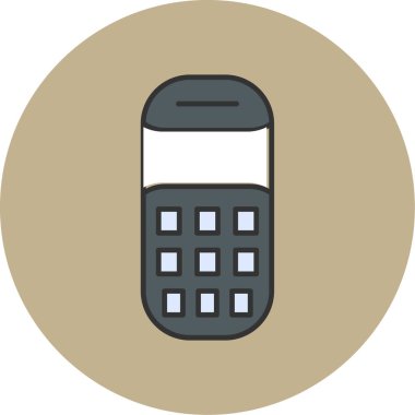 Web kullanımı için Cep Telefonu Simgesi, Vektör İllüstrasyonu