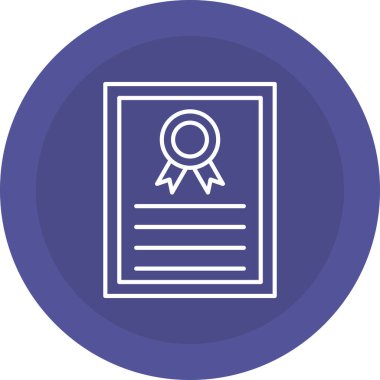 Web Kullanımı için Sertifika Simgesi, Vektör İllüstrasyonu