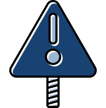 Web kullanımı için Uyarı İşareti Simgesi, Vektör İllüstrasyonu