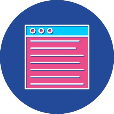 Web Tarayıcı Simgesi, Web Kullanımı için Vektör İllüstrasyonu