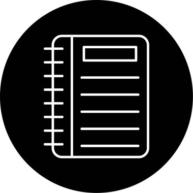 Web Kullanımı için Not Defteri Simgesi, Vektör İllüstrasyonu