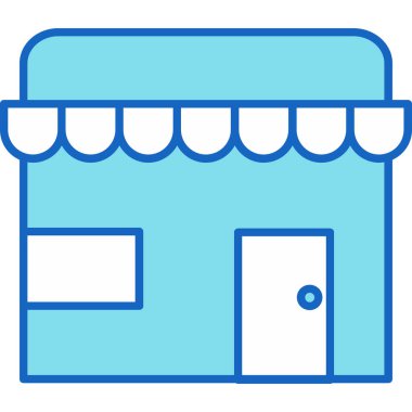 Web Kullanımı için Dükkan Simgesi, Vektör İllüstrasyonu