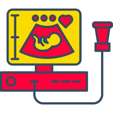 Web kullanımı için Ultrason Simgesi, Vektör İllüstrasyonu