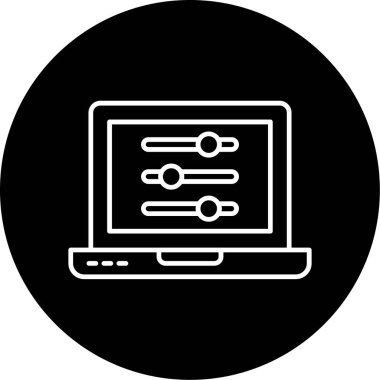 Web Kullanımı için Ayarlar Simgesi, Vektör İllüstrasyonu